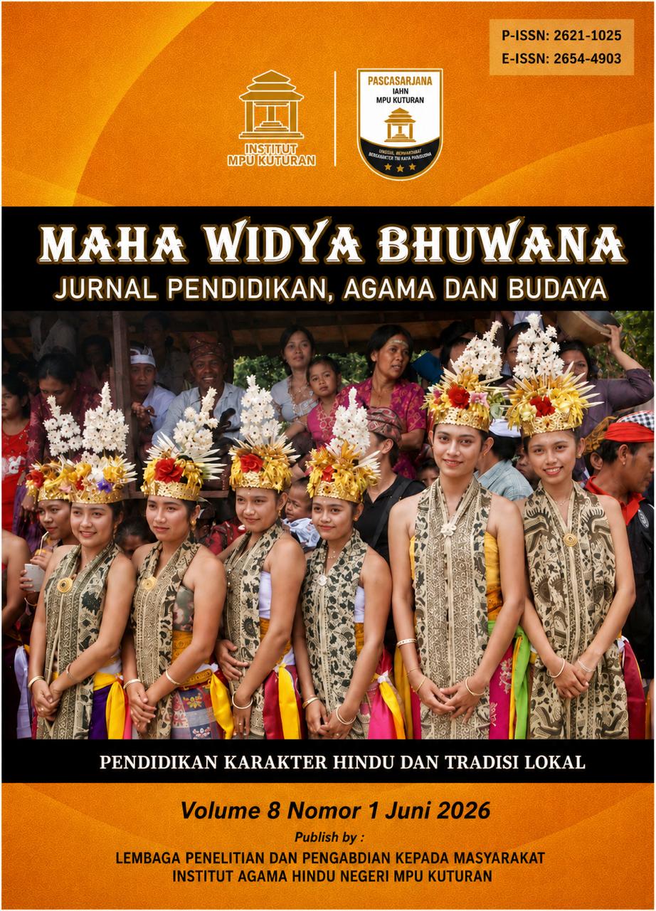 					View Vol. 8 No. 1 (2026): Pendidikan Karakter Hindu dan Tradisi Lokal 
				